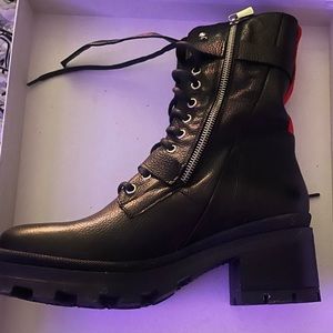 Charles David Italian Leather Moto Boot